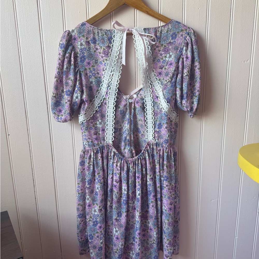 For Love Of Lemons Willow Floral Mini Dress - Picture 5 of 6